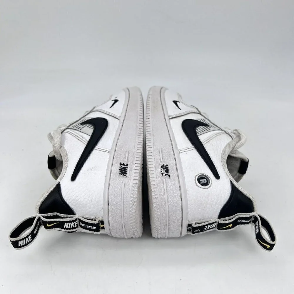 Nike Air Force 1 LV8 Utility PS Overbranding Black White AV4272-100 Size 1Y